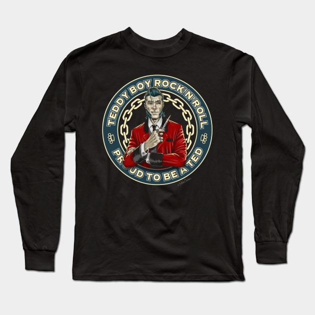 Teddy Boy Long Sleeve T-Shirt by nanobarbero